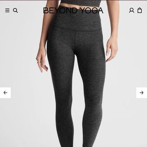Beyond Yoga Spacedye Caught In The Midi High Waisted Legging Black Charcoal